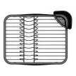 SINKIN DISH fekete 36x28cm-es mosogató medencébe helyezhető edényszárító csepegtető