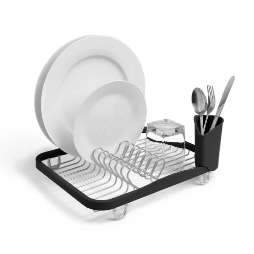 UMBRA SINKIN DISH 330065-744 fekete-ezüst mosogató medencébe helyezhető edényszárító csepegtető