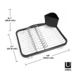 UMBRA SINKIN DISH 330065-744 fekete-ezüst mosogató medencébe helyezhető edényszárító csepegtető