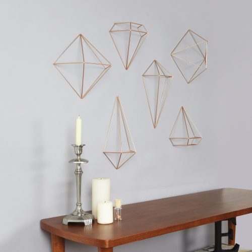 UMBRA PRISMA WALL 470520-880 vörösréz 3d faldekoráció