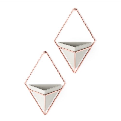 UMBRA TRIGG 470753-633 Beton-rose gold mini fali kaspó szett