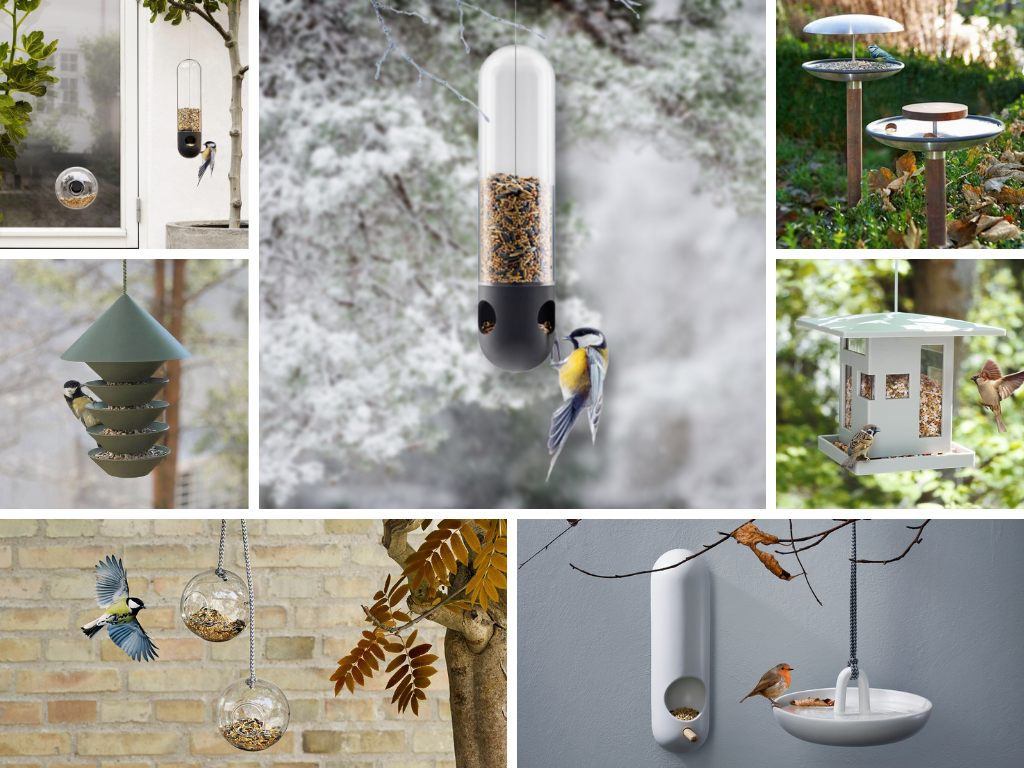 modern design madáretetők fotóiból álló montázs